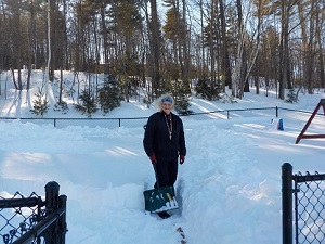 Miss Laura and Mr. Snow Shovel